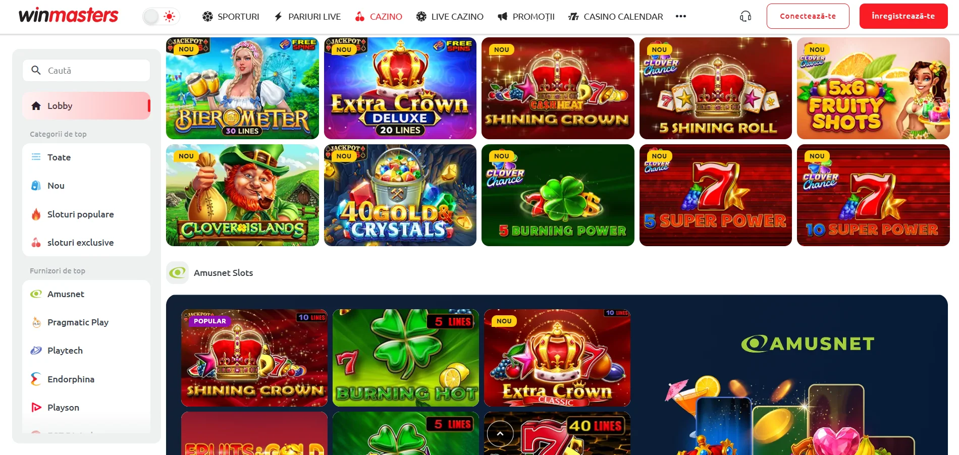 Jocuri Winmasters Casino